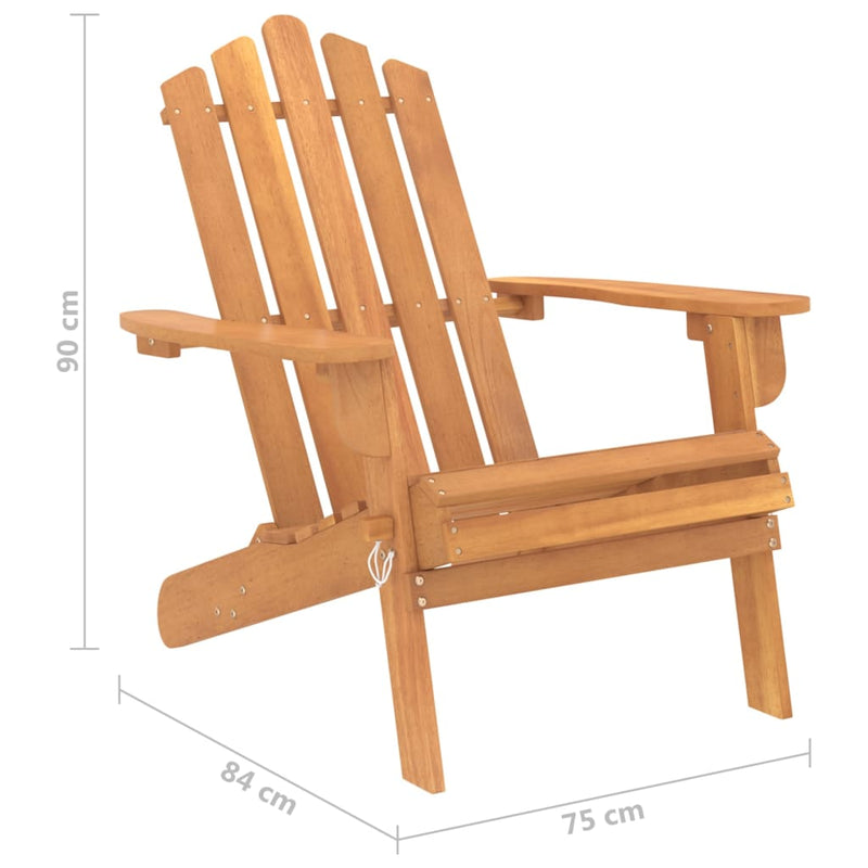 Garden Adirondack Chair Solid Acacia Wood