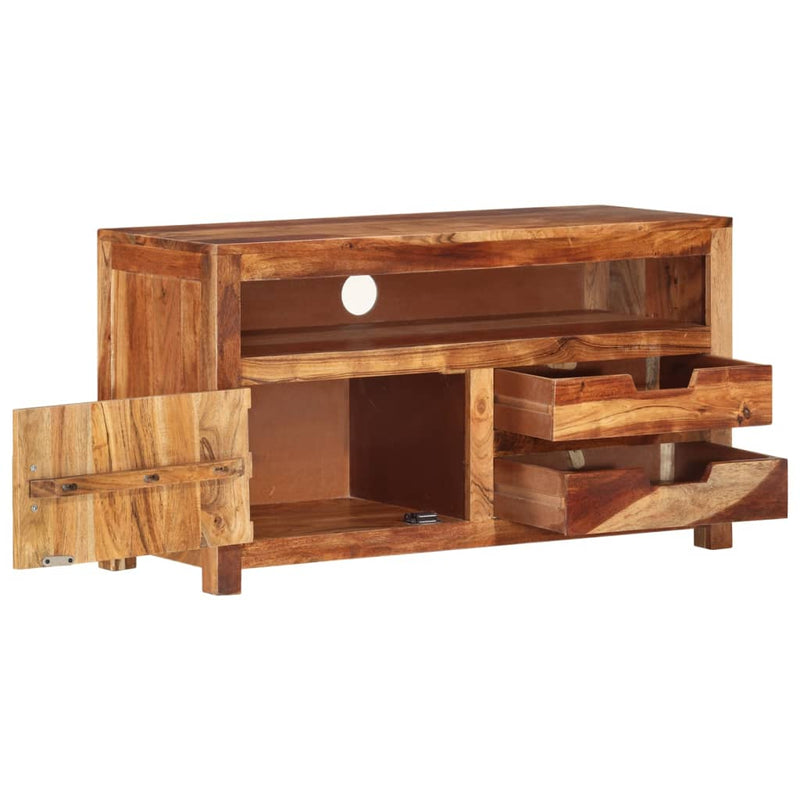 TV Cabinet 90x34.5x50 cm Solid Wood Acacia