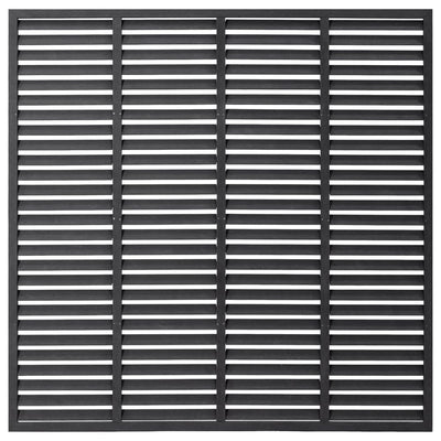 Louver Fence WPC 180x180 cm Grey