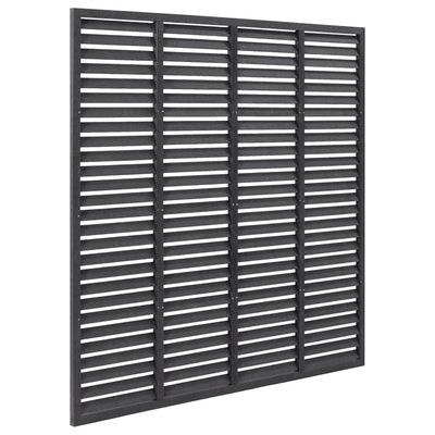 Louver Fence WPC 180x180 cm Grey