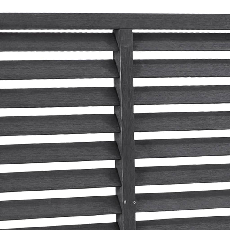 Louver Fence WPC 180x180 cm Grey