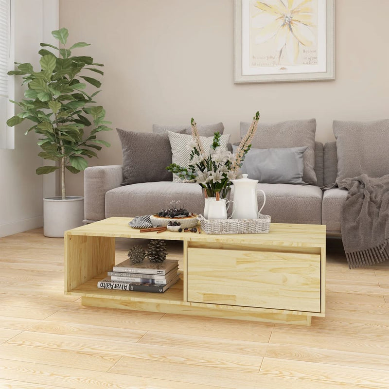 Coffee Table 110x50x33.5 cm Solid Pinewood