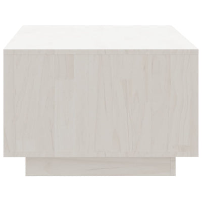 Coffee Table White 110x50x33.5 cm Solid Pinewood