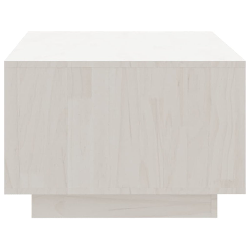 Coffee Table White 110x50x33.5 cm Solid Pinewood