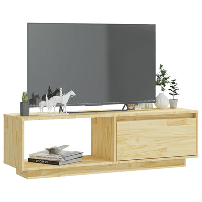 TV Cabinet 110x30x33.5 cm Solid Pinewood