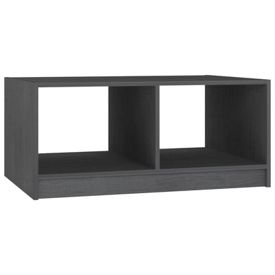 Coffee Table Grey 75x50x33.5 cm Solid Pinewood