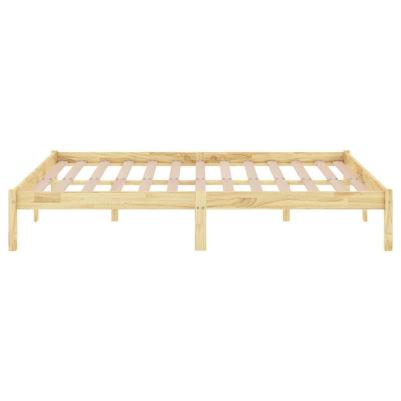 Bed Frame without Mattress Solid Wood 135x190 cm