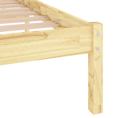 Bed Frame without Mattress Solid Wood 150x200 cm