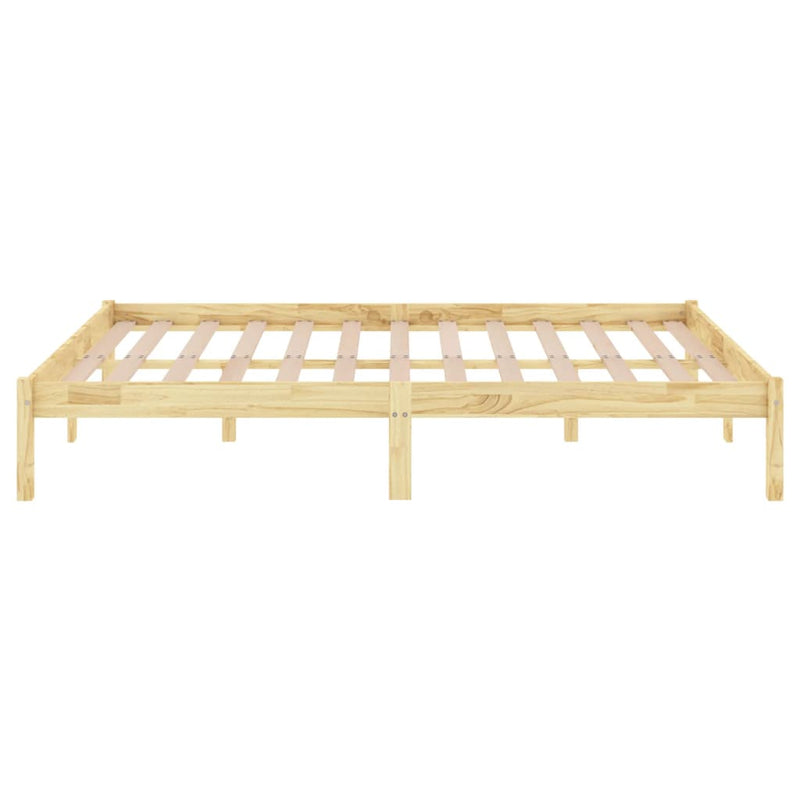 Bed Frame without Mattress Solid Wood 183x203 cm King