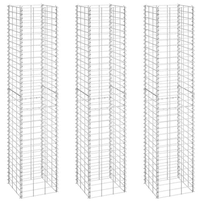 Gabion Raised Beds 3 pcs 30x30x150 cm Iron