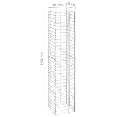 Gabion Raised Beds 3 pcs 30x30x150 cm Iron