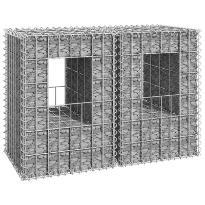 Gabion Basket Posts 2 pcs 40x40x60 cm Iron