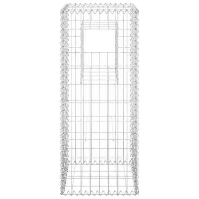 Gabion Basket Posts 2 pcs 40x40x100 cm Iron