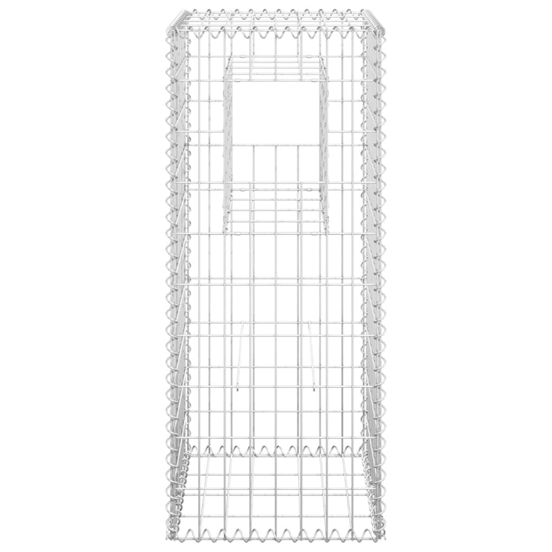 Gabion Basket Posts 2 pcs 40x40x100 cm Iron