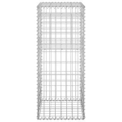 Gabion Basket Posts 2 pcs 40x40x100 cm Iron