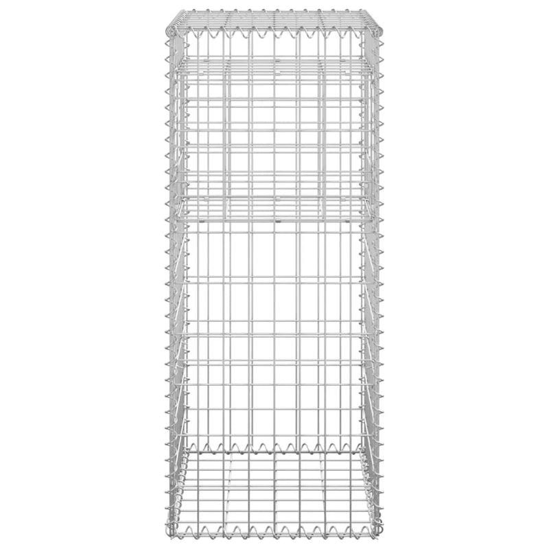 Gabion Basket Posts 2 pcs 40x40x100 cm Iron