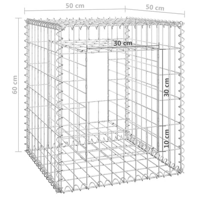 Gabion Basket Post 50x50x60 cm Iron