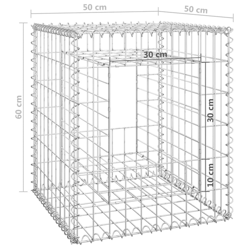 Gabion Basket Post 50x50x60 cm Iron