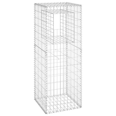 Gabion Basket Posts 2 pcs 50x50x140 cm Iron