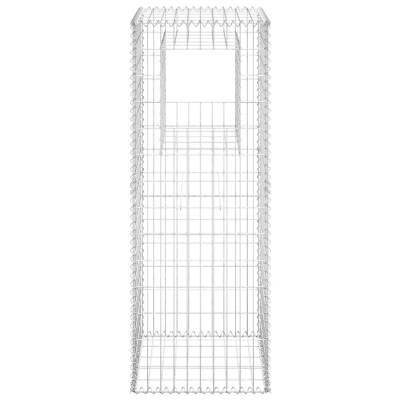 Gabion Basket Posts 2 pcs 50x50x140 cm Iron