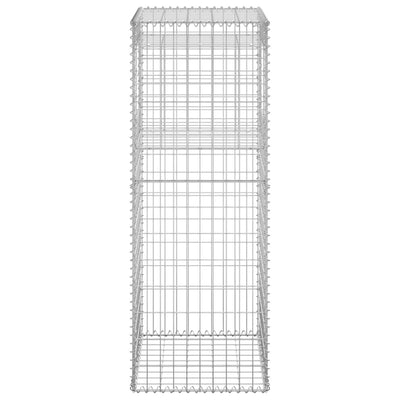 Gabion Basket Posts 2 pcs 50x50x140 cm Iron