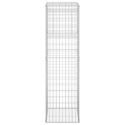 Gabion Basket Posts 2 pcs 50x50x180 cm Iron