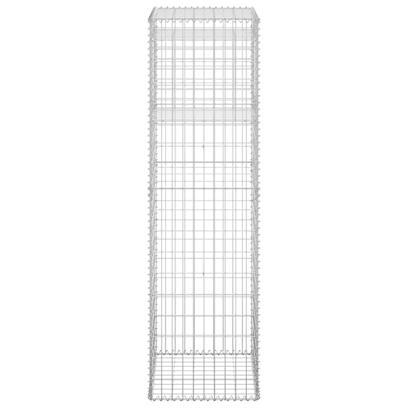 Gabion Basket Posts 2 pcs 50x50x180 cm Iron