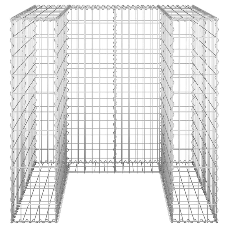 Gabion Wall for Garbage Bin Galvanised Steel 110x100x110 cm