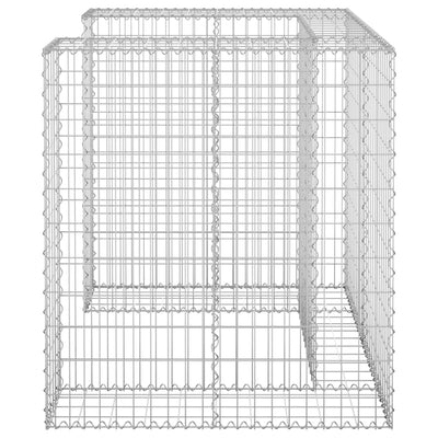 Gabion Wall for Garbage Bin Galvanised Steel 110x100x110 cm