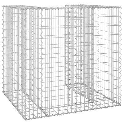 Gabion Wall for Garbage Bin Galvanised Steel 110x100x110 cm