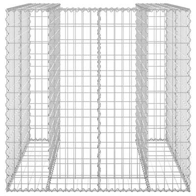 Gabion Wall for Garbage Bin Galvanised Steel 110x100x110 cm