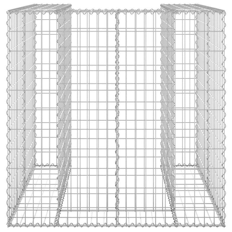 Gabion Wall for Garbage Bin Galvanised Steel 110x100x110 cm