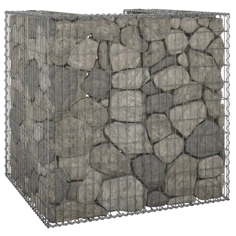 Gabion Wall for Garbage Bin Galvanised Steel 110x100x110 cm