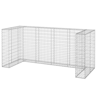 Gabion Wall for Garbage Bins Galvanised Steel 254x100x110 cm