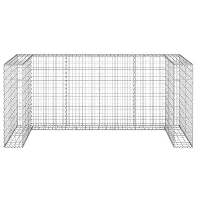 Gabion Wall for Garbage Bins Galvanised Steel 254x100x110 cm