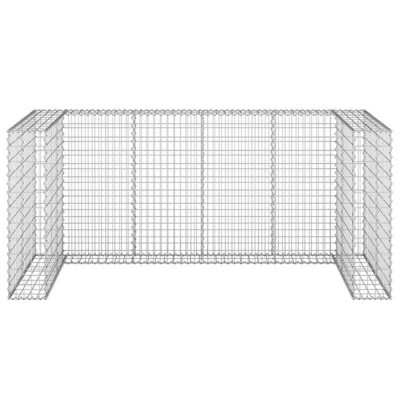 Gabion Wall for Garbage Bins Galvanised Steel 254x100x110 cm