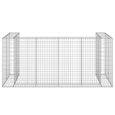 Gabion Wall for Garbage Bins Galvanised Steel 254x100x110 cm