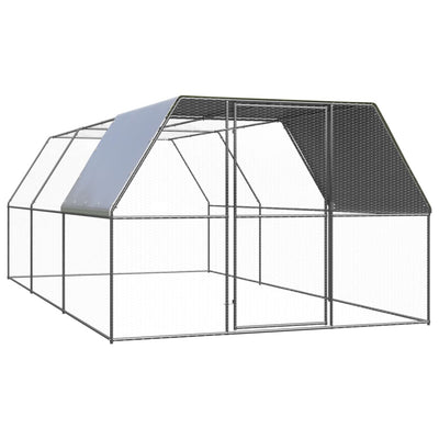 Outdoor Chicken Cage 3x6x2 m Galvanised Steel