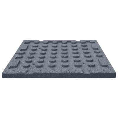 Fall Protection Tiles 6 pcs Rubber 50x50x3 cm Grey