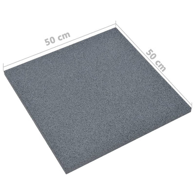 Fall Protection Tiles 6 pcs Rubber 50x50x3 cm Grey