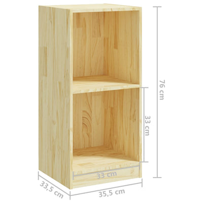 Side Cabinet 35.5x33.5x76 cm Solid Pinewood