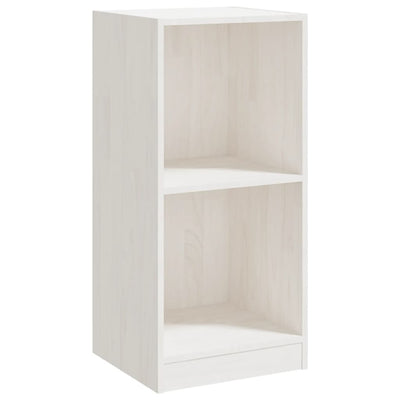 Side Cabinet White 35.5x33.5x76 cm Solid Pinewood