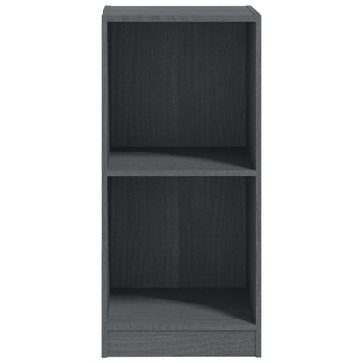 Side Cabinet Grey 35.5x33.5x76 cm Solid Pinewood