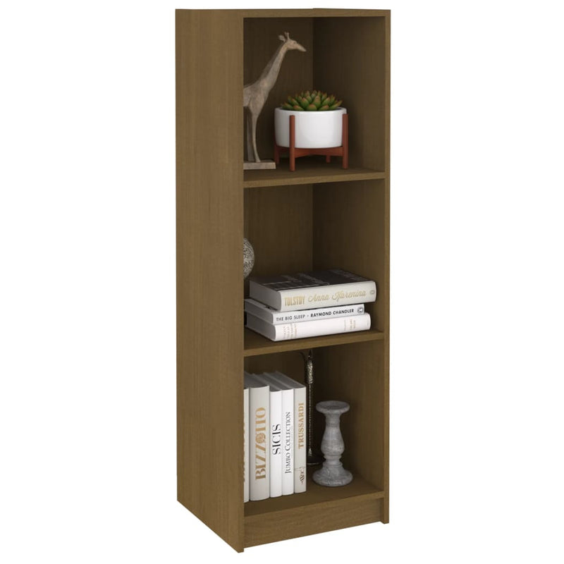 Book Cabinet/Room Divider Honey Brown Solid Pinewood