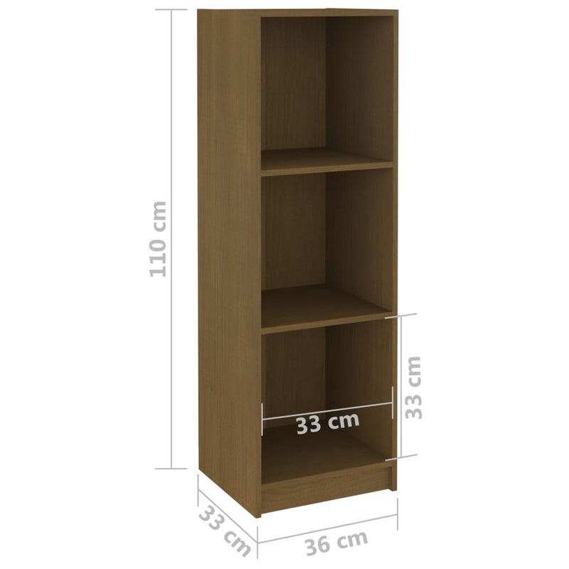 Book Cabinet/Room Divider Honey Brown Solid Pinewood