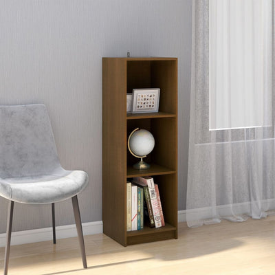 Book Cabinet/Room Divider Honey Brown Solid Pinewood