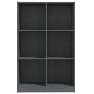 Book Cabinet Grey 70x33x110 cm Solid Pinewood