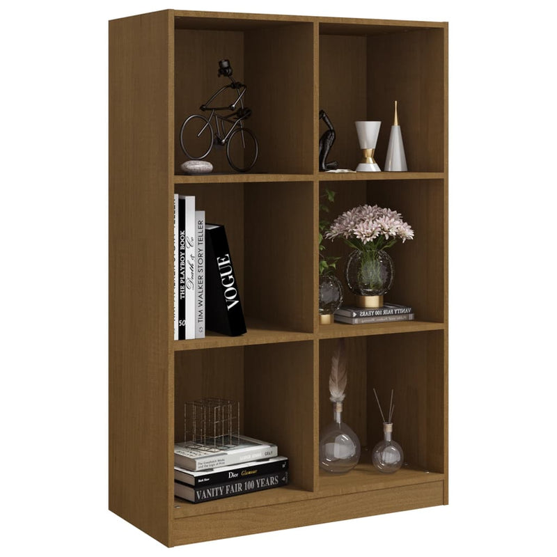 Book Cabinet Honey Brown 70x33x110 cm Solid Pinewood