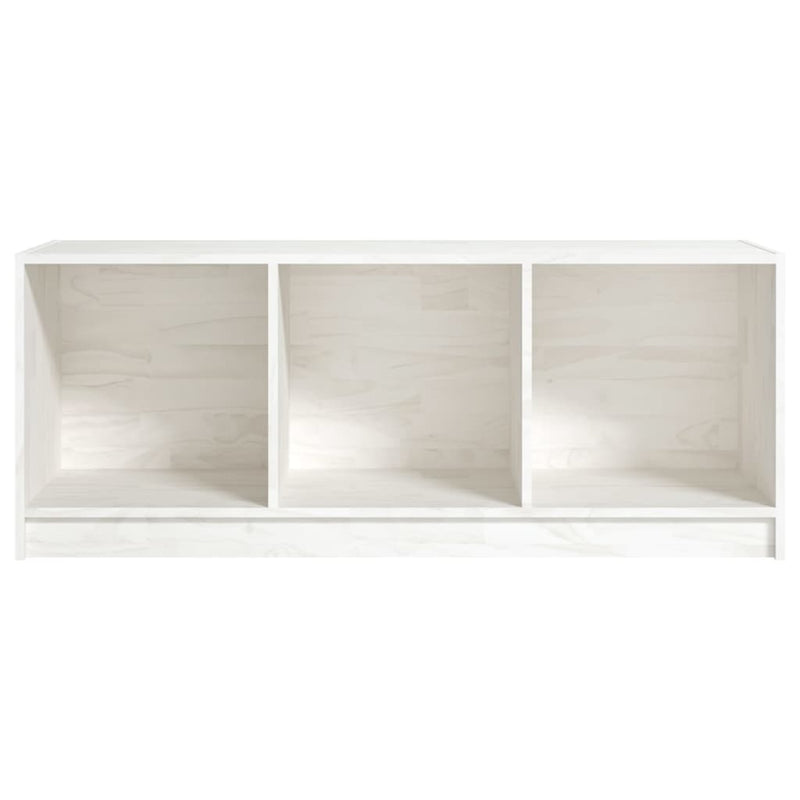 TV Cabinet White 104x33x41 cm Solid Pinewood