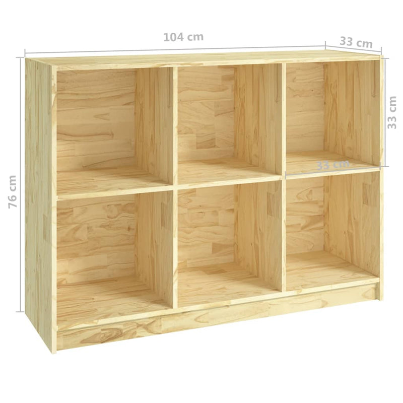 Book Cabinet 104x33x76 cm Solid Pinewood